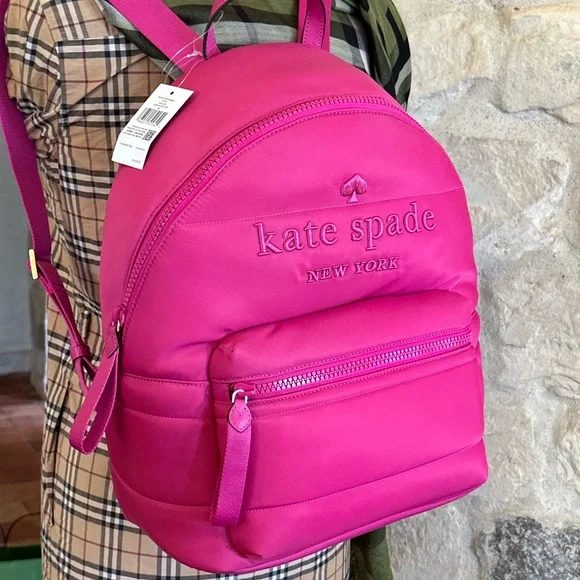 Kate Spade New York Ella puffy backpack candied pink NWT Authentic - Picture 7 of 9